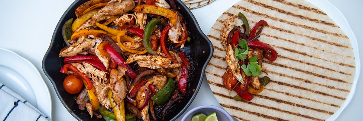 Roast chicken fajita